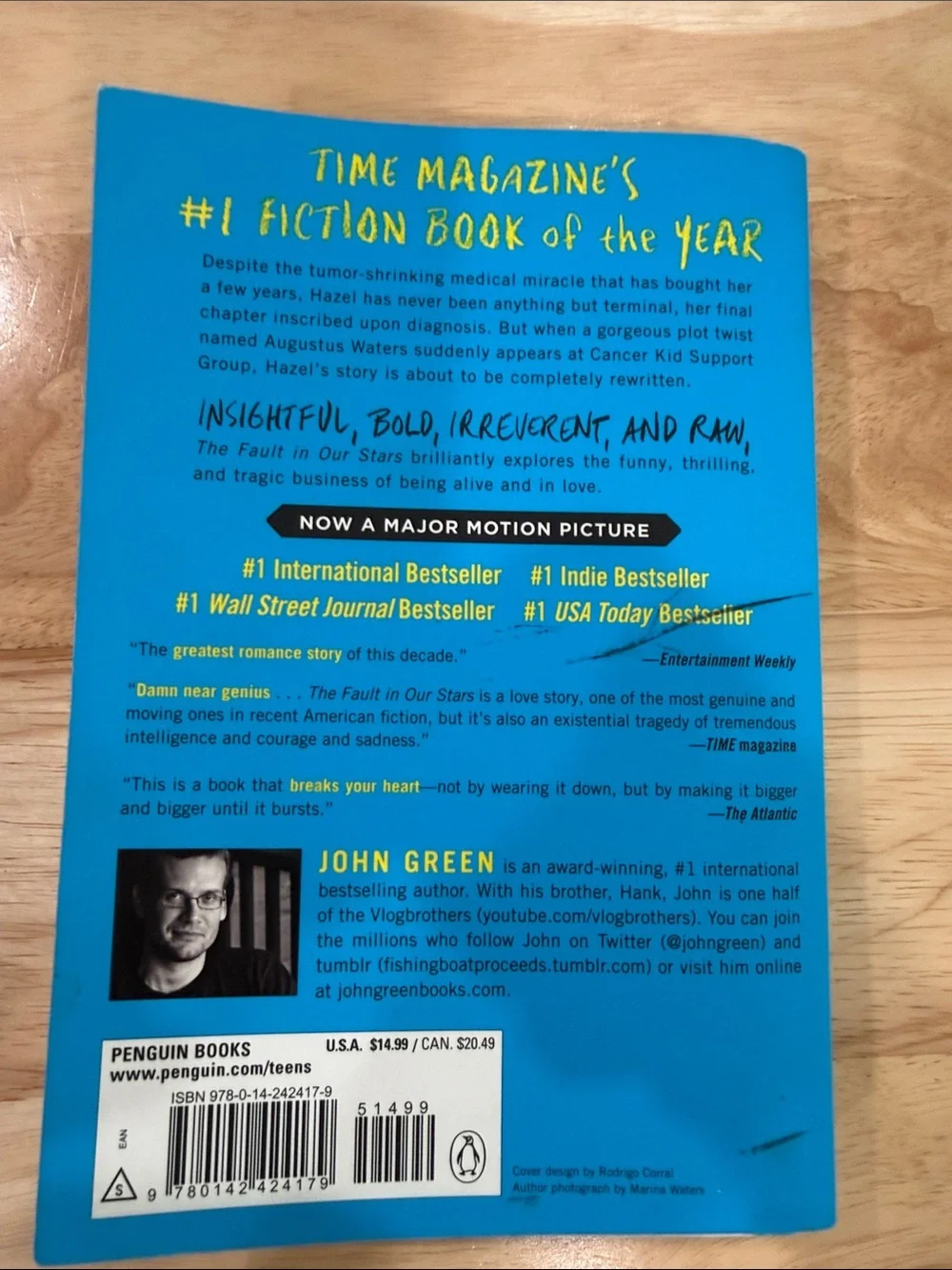 Original Penguin Bright Blue Paperback with Yellow Accents